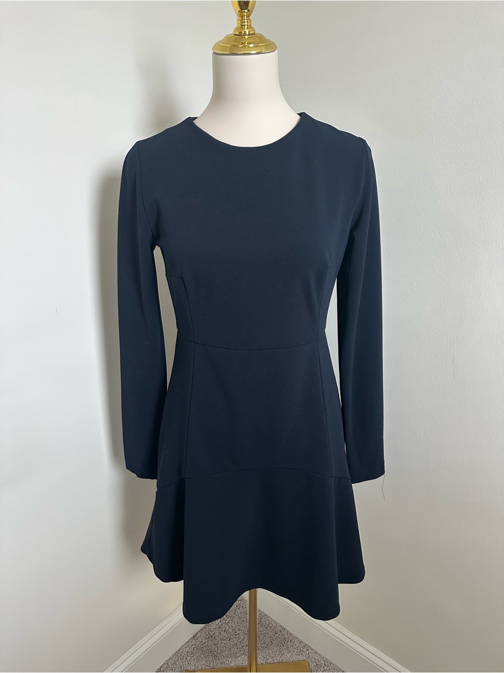 Zara Trafaluc Navy Blue Classic Dress